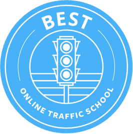 best online traffic school logo blue